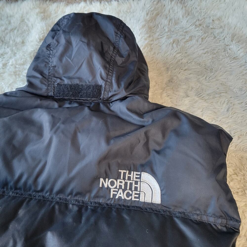 VTG The North Face 1996 Retro Nuptse Puffer Vest 700 Goose Down Black Womens SM - Picture 8 of 14